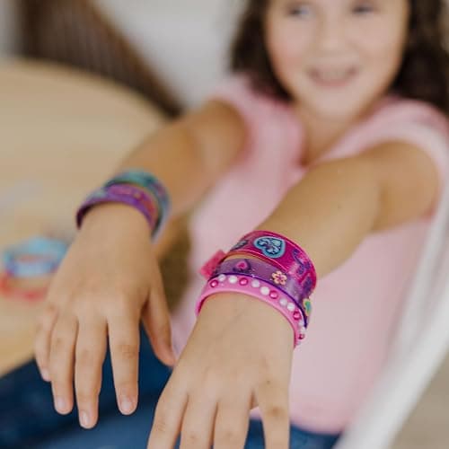 Melissa & Doug Design-Your-Own Bracelets with 100+ Sparkle Gem & Glitter Stickers, Kids Snap Bracelets, Stickers & Jewelry Crafts, Preschool Toys for Girls & Boys Ages 4+ thumbnail 7