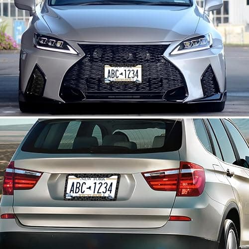 Black Leopard Print License Plate Frame - Leopard Personalise License Plate Holder, Rust-Proof Stainless Steel Waterproof Car Decorative Tag Frame for Standard Us 12x6 Inch thumbnail 5