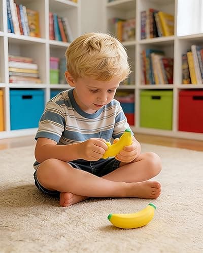 Stretchy Glue-Sand Filled Rubber Banana, Latex Soft Decompression Toy, High-Elastic Stretchable Squishy Banana Toy, Decompression Toy for Adults and Children (Bananas -2 Pack) thumbnail 2