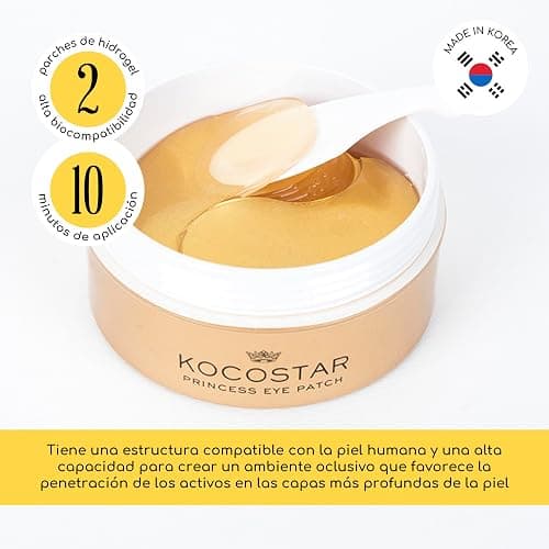 KOCOSTAR Princess Eye Patch Gold - 30 Pairs Korean Eye Pads Against Dark Circles, Wrinkles, Fine Lines with 24K Gold, Niacinamide, Lavender Oil - Gentle Anti-Ageing Eye Patches, Pads for All Skin thumbnail 3