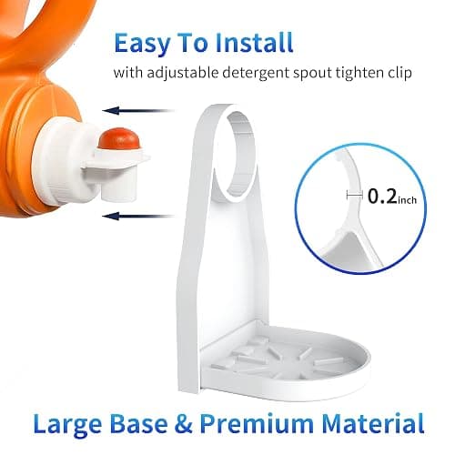 (2 Pack) Laundry Detergent Cup Holder Drip Catcher Organizer Clip Tight on Laundry Bottle Spouts, No More Leaks or Mess with Detergent and Fabric Softener in Laundry Room thumbnail 3