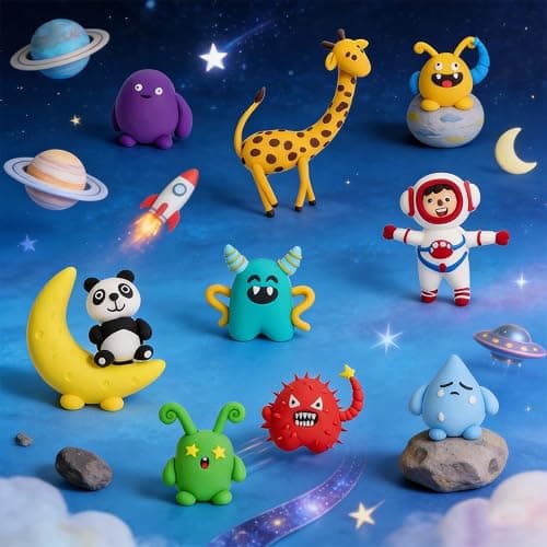 ifergoo Air Dry Clay, 50 Colors Magic Foam DIY Molding Clay for Slime | Slime add ins & Supplies, Soft & Non-Sticky, Easy to use, School Projects, Great Toys Gift for Ages 3-12 Boys & Girls Kids thumbnail 9