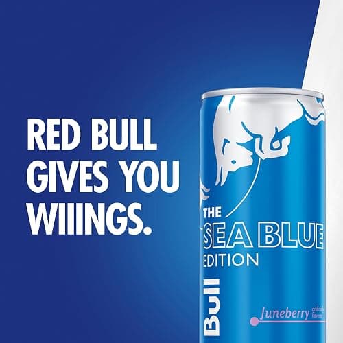 Red Bull Sea Blue Edition Energy Drink, Juneberry, with 80mg Caffeine plus Taurine & B Vitamins, 8.4 Fl Oz, Pack of 8 Cans thumbnail 4