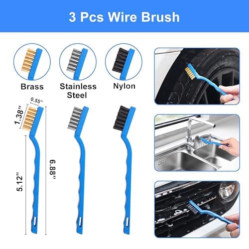 26Pcs Car Detailing Brush Set, Car Detailing Kit, Car Detailing Brushes, Car Cleaning Kit, Car Windshield Cleaning Tool, Professional Car Care kit - Car Wash Brush kit for Interior Exterior Wheels thumbnail 5