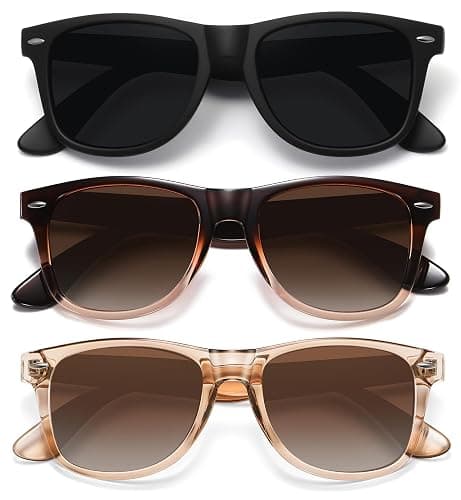 MEETSUN Polarized Sunglasses for Women Men Classic Retro Trendy Driving Sun Glasses UV400 Protection (3 Pack) thumbnail 9