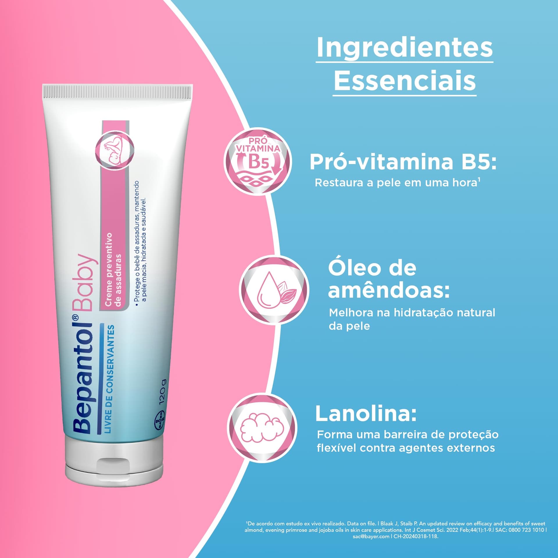 Bepantol Baby Pomada Assadura Bebe Hipoalergênica 120g thumbnail 3