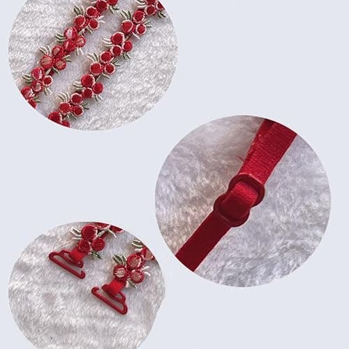 Verstellbar BH Träger, 5 Paar Lace Flower BH-Träger, Rutschfeste Elastisch Schultergürtel, Verstellbar Blumenspitze Ersatz Schultergurte für Frauen Tops Kleid thumbnail 5