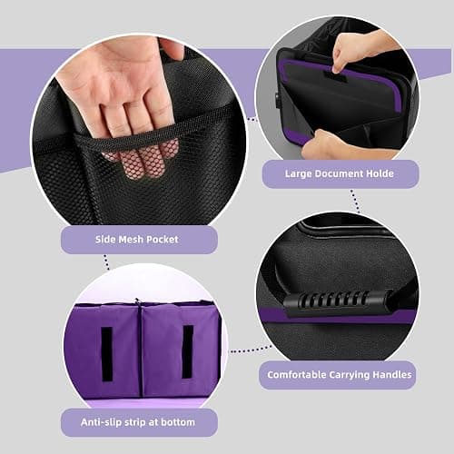 AOPHY Foldable Trunk Organizer for Car SUV Truck 95L | Portable storage with straps. Waterproof and sturdy. Folds flat when not in use. Great for drivers. Purple Car Accessories thumbnail 3