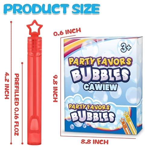 32 Pcs 8 Colors Neon Bubbles Party Favors For Kids, Mini Star Bubble Wand Bulk In Gift Box as Goody Bags Stuffer, Classroom Giveaways, Carnival Prizes Toy, Birthday Treats, Party Supplies For Toddlers thumbnail 3
