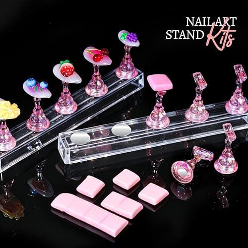 Teenitor Short Almond Nail Tips Set, 510 Pcs 15 Sizes Half Matte Pre-shaped Clear Acrylic Nail Tips, 23 Pcs Nail Art Brushes, Dotting Tool, Nail Stand, Nail Stickers for DIY Nail Art thumbnail 7