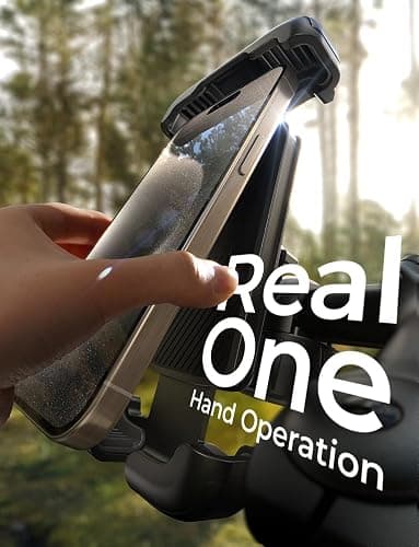 LISEN Bike Phone Holder, [Super Easy Install] Ultra Stable Motorcycle Phone Mount, Bicycle Handlebar Holder Mount for Adults Kids, Bike Bicycle Ebike Gear Accessories, for iPhone Samsung Google Pixel thumbnail 2