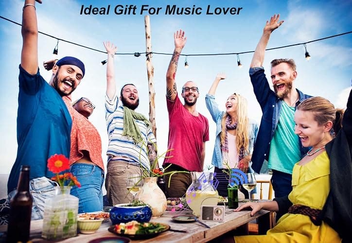 Dosmix Retro Bluetooth Speaker, Vintage Decor, Small Wireless Bluetooth Speaker, Cute Old Fashion Style for Kitchen Desk Bedroom Office Outdoor,Birthday Gifts Ideas for Women Teenage thumbnail 8