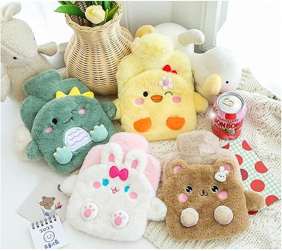 Peluche Bouillotte Dinosaure, Bouillottes Mignonne Bouillotte eau Chaude Enfant Petite Bouillotte par Temps Froid Bon Cadeau pour La Famille Amie, 500ml thumbnail 7