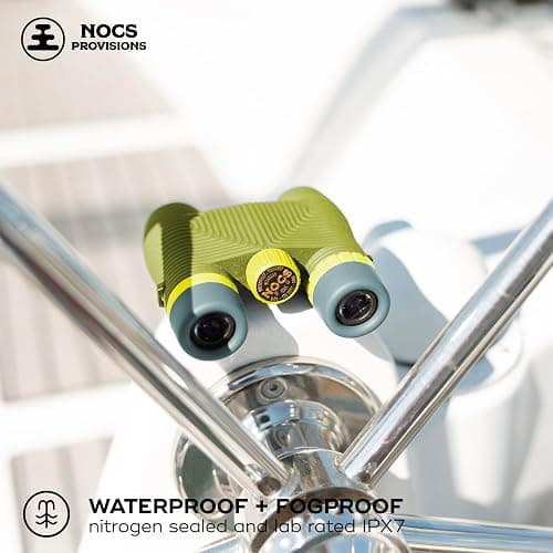 Nocs Provisions Standard Issue 10x25 Waterproof Binoculars, 10X Magnification, Bak4 Prism, Wide View Multi-Coated Lenses for Bird Watching, Hiking & Backpacking - Olive Green thumbnail 4
