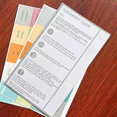 Laminated Bible Tabs, Reposition Large Print Stickers, Easy to Read and Apply Bible Tabs for Women and Man (Uniform) thumbnail 3