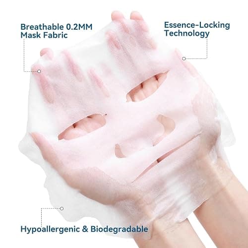 MISSEDSEN Collagen Face Mask with Hyaluronic Acid, Vitamin E Oil for Skin Care Hydrating, Moisturizing, Brightening & Anti Aging Face Masks Skincare for Oil, Dry, Acne, Sensitive All Skin Types 25PCS thumbnail 3