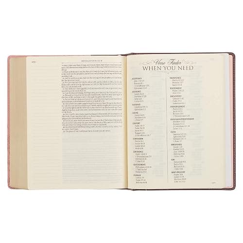 KJV Holy Bible, Note-taking Bible, Faux Leather Hardcover - King James Version, Brown/Pink (KJV Note-taking Editions) thumbnail 9