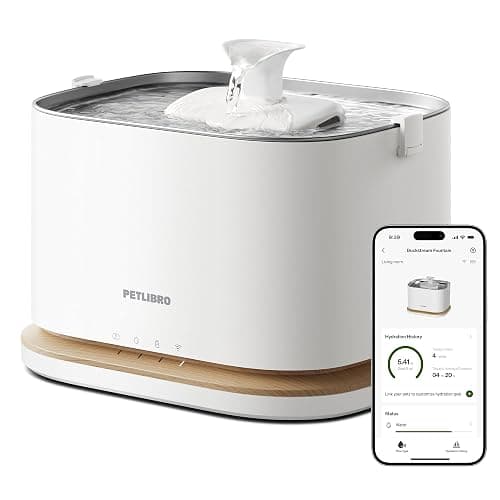PETLIBRO Upgrade Cat Water Fountain, Cordless Cat Fountain Battery Operated, App Monitoring 3L/101oz Dockstream 2 Pet Water Fountain with Stainless Steel Tray, 5GHz WiFi Dog Water Bowl Dispenser - Image 1