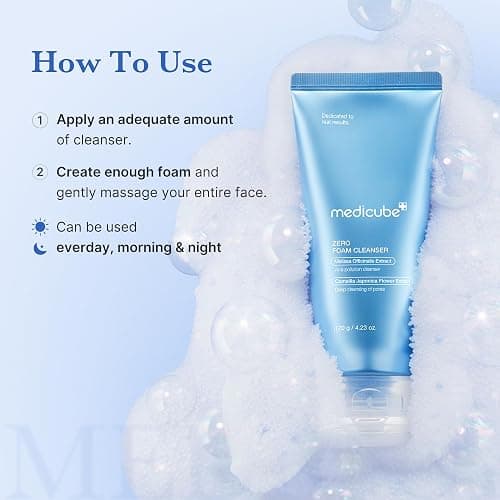 medicube Zero Foam Cleanser for Sensitive Skin - Sebum Control, Moisture Balance, and Pore Minimization | Korean Skincare thumbnail 6