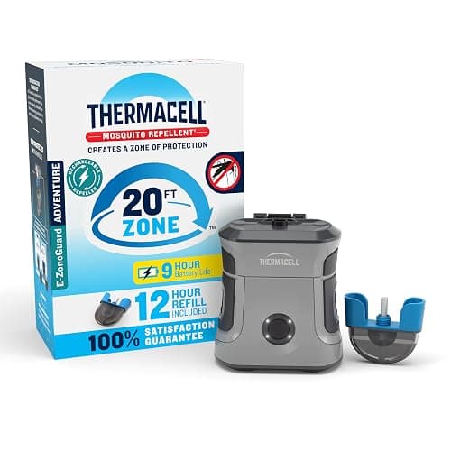 Thermacell Mosquito Repellent Rechargeable Adventure EX-Series EX90; Patio Shield with 9-Hour Battery, Includes 12-Hour Refill, Rubber Armor & Carabiner; Scent Free Bug Spray Alternative - Image 1