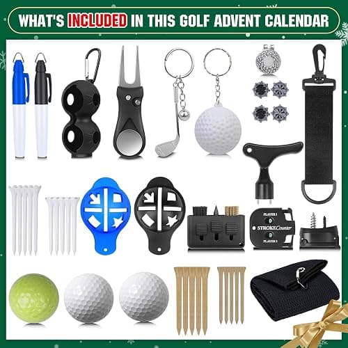 Golf Advent Calendar 2026 for Adult Men Teen Boy, 24-Day Christmas Calendar for Father, Husband, or Boyfriend, Perfect Holiday Gift Featuring Golf Balls, Tees, Ball Markers thumbnail 3