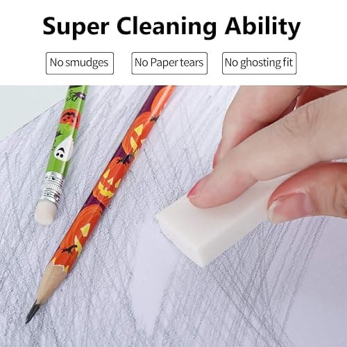 10 Pieces Drawing Art Pencil Erasers, Multi-Shape Painting Grey Kneaded White Foam Erasers with Grip for Art Sketching Drafting Supplies thumbnail 6