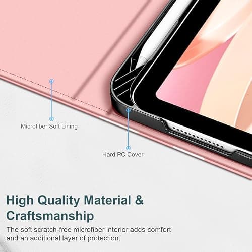 Fintie Case for iPad (A16) 11th Generation 11 Inch (2025), iPad 10th Generation 10.9 Inch (2022), Multi-Angle Viewing Protective Stand Cover with Pencil Holder & Pocket, Strawberry Cow thumbnail 7