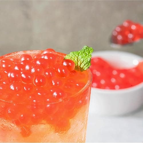 Tea Zone [1 Pound] Raspberry Popping Pearls, Bursting Pearls for Teas, Shakes, Smoothies, Dessert Toppings thumbnail 6