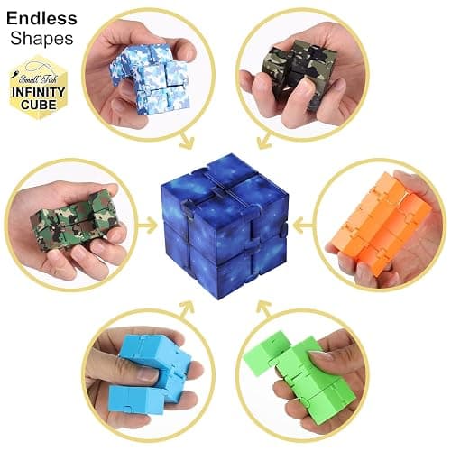Infinity Cube Toy Fidget Galaxy, Fidget Sensory Cube Toys for Kids and Adults for Stress Relief and Anti-Anxiety, Mini Gadget for Boys and Girls with Autism, ADD, and ADHD, Cool Handheld Desk Toy thumbnail 7