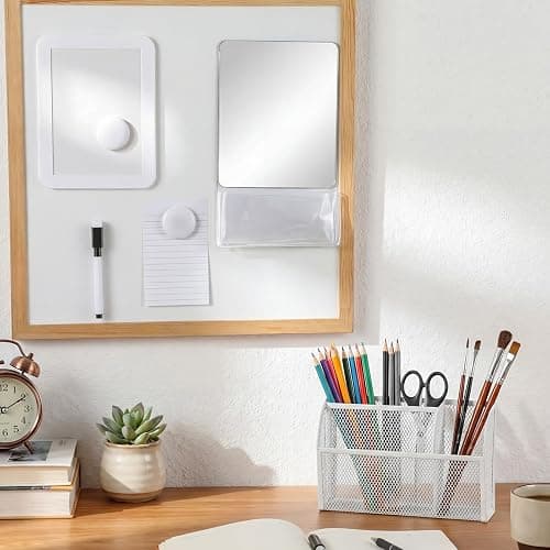 Fuyoooo 5 Pcs Magnetic Locker Accessories Organizer Kit, Classic, White thumbnail 5