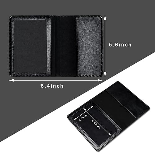 Honmein 2 Pcs Passport holders，Ultra Slim passport wallet，PU Leather Passport Cover for Women and Men thumbnail 2