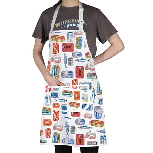 G2TUP Portugal Sardines Kitchen Apron Portuguese Sardines Gifts Tinned Fish Apron Portuguese Apron thumbnail 4