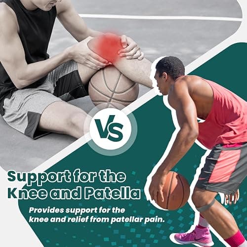 Aolabela 2PCS Patellar Tendon Knee Strap Knee Band for Knee Pain Relief Patella Knee Band for Basketball Running Sports Breathable Patellar Tendon Support Strap thumbnail 2