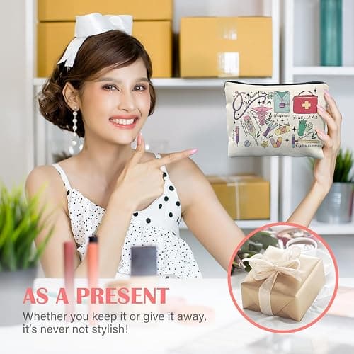 KBRCT Medical Assistant Accessories Makeup Bag for Women, Medical Assistants Week Appreciation Gifts, Nurse Gifts Cosmetic Bag for Purse, Nursing Stuff Makeup Zipper Pouch thumbnail 6
