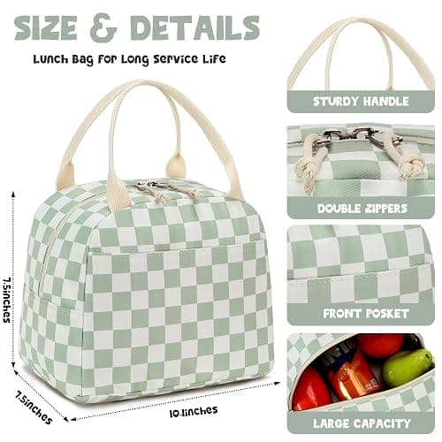 Bluboon Lunch Box for Women Cute Lunch Bag Reusable Insulated Lunch Bags Large Capacity Lunchbox Cooler for Work Picnic or Travel thumbnail 3