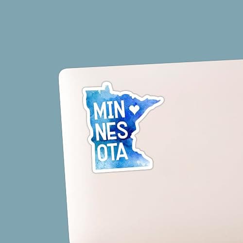 Minnesota Sticker MN State Love Stickers Water Bottle Laptop Notebook Phone Decals thumbnail 4
