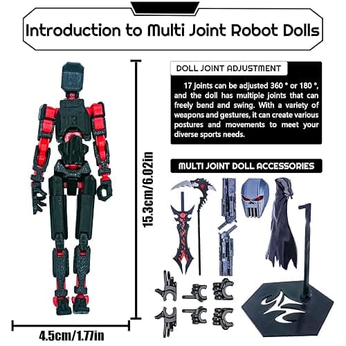 (Assembly Completed) T13 Action Figure Set, 3D Printed Action Figures,Titan 13 Action Figure, for Collectors Desktop Decorations thumbnail 4