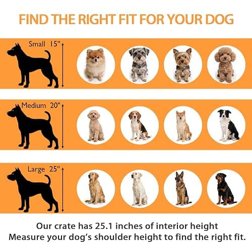 COZPAW 71" Double Dog Crate with Elevated Legs, Brown | Extra-large kennel for 2 dogs, 5,5" raised legs for robot vacuum access, Heavy-duty steel & wood, Modern TV stand thumbnail 9