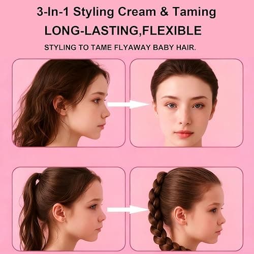 Hair Cactus Fruit 3-in-1 Hair Styling Cream & Flyaway Taming Wand – Sleek Finish, Frizz Control, Edge Smoothing & Hair Shine | Natural Oils Formula | Lightweight, Non-Greasy, Travel Size Styling Stick thumbnail 3