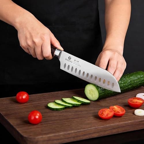 imarku Chef Knife 7 Inch Kitchen Knife Ultra Sharp Santoku Knife - High Carbon Japanese Chefs Knife, Kitchen Gadgets 2025, Apartment Essentials, Birthday Gifts for Him Her, Best Gifts for Women Men thumbnail 7