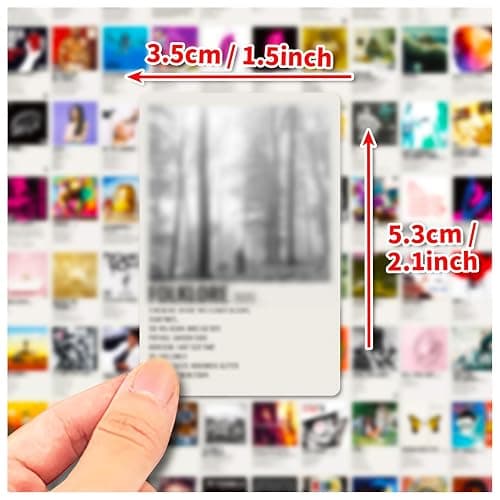 100Pcs Album Cover Stickers for Adults - Music, Rapper and Band Sticker Pack, Water Bottle Laptop Stickers for Teens thumbnail 5