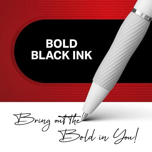 Sharpie S-Gel Gel Pens, Pearl White Body, Black Ink, Medium Point (0.7mm), 12 Count - For Journaling, Writing, Note-Taking, School, Office Supplies thumbnail 4