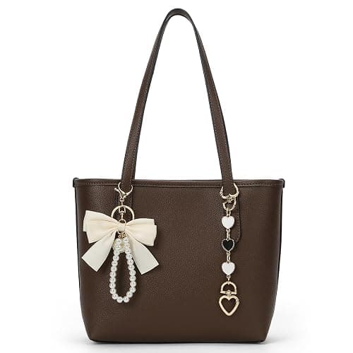 Small Tote Bag for Women Vegan Leather Hobo Bag Small City Tote Trendy Luxury Work Bag College Shoulder Bag - Image 1