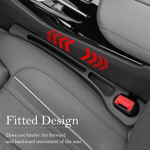 CGYISOL Car Seat Gap Filler 2-Pack, Universal Car Seat Gap Filler Organizer, Seat Gap Plug – Fills Gap Between Seat & Console (Black) thumbnail 5