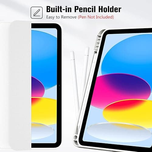 ProCase for iPad A16 11th/10th Generation Case with Pencil Holder -CloudWht | 11 Inch 2025/10.9 Inch 2022, a16 iPad Case 11 10 Gen Cover with Pen Holer, Hybrid Soft TPU Back, Touch ID, Auto Wake/Sleep thumbnail 3