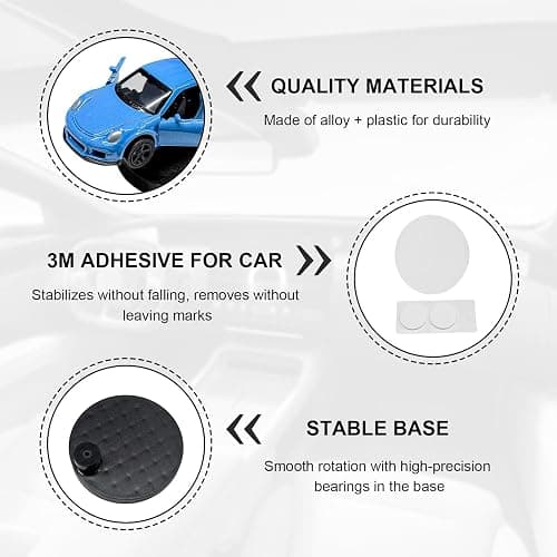 FSTURIOS Car Drift Dashboard Ornament, Alloy Racing Model Drifting Spin Auto Dashboard Decoration, Classic Cool Mini Sports Car Toy Dynamic Center Console Decor for Men Women (Blue) thumbnail 3