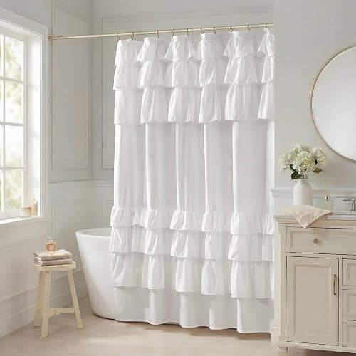  White Shower Curtain thumbnail 9