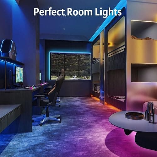 KEELIXIN LED Lights Music Sync RGB LED Strip Lights with APP & Remote Control thumbnail 5