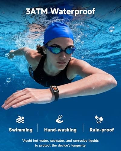 TOOBUR Fitness Tracker Watch, NO APP NO Phone Required, 3ATM Waterproof, Heart Rate/Body Energy/Sleep Monitor, 100 Sports Modes, Step Counter Pedometer Watch, Activity Tracker for Men Women, Black thumbnail 4