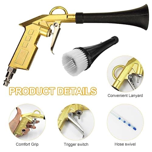 QZQUFJ Air Compressor for Car Detailing Detailing Tool, High Pressure Air Gun Dry Cleaning Tool Kit, Air Gun, Car Clean Gun, Cleaning Gun, for Car Dry Cleaning thumbnail 5